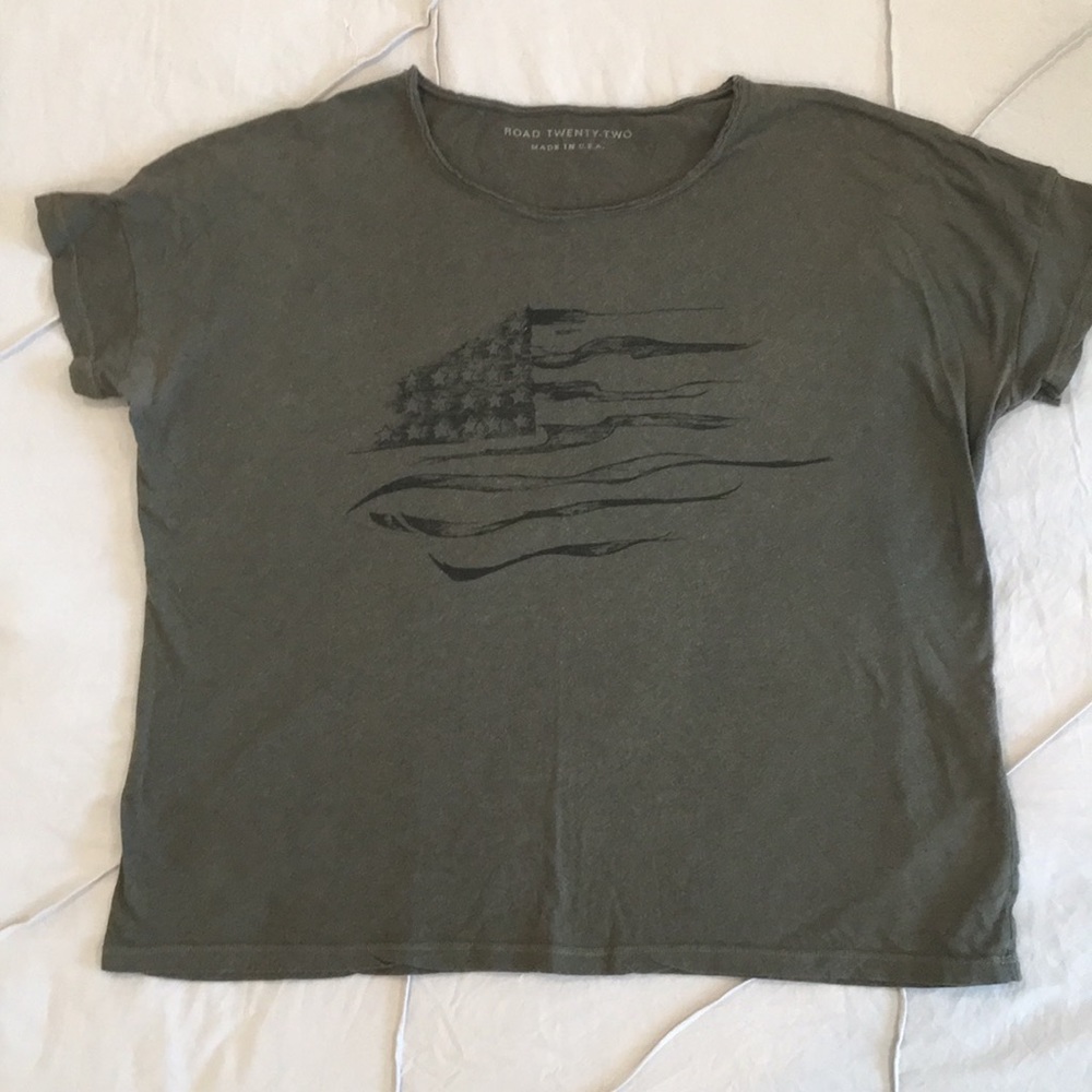 American flag cap T-shirt